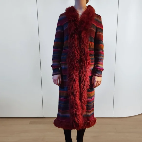 Peruvian Connection Striped Open Duster - Picture 5 of 11